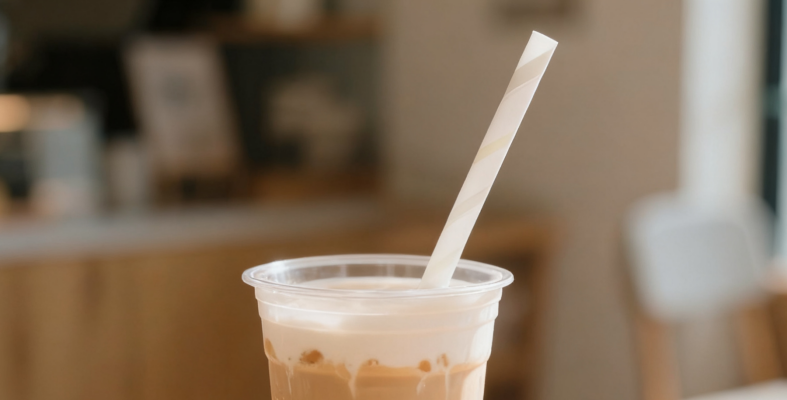paper straws for milk tea bubble tea and topping drinks